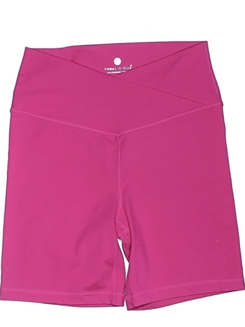Yogalicious V-Waist Hot Pink Bike Shorts Sz M